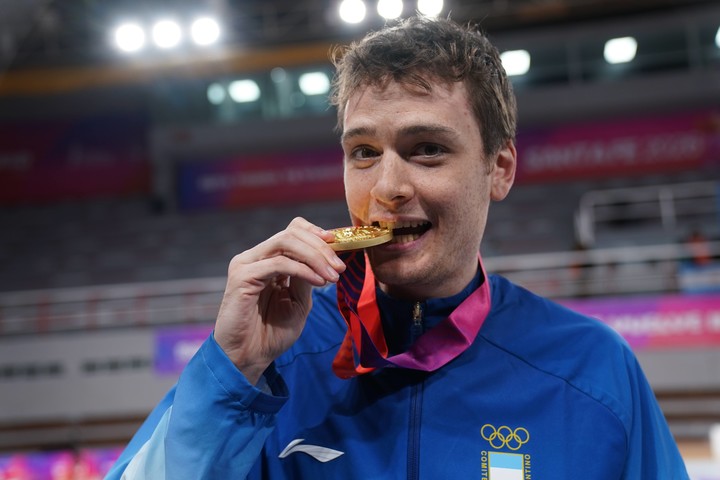 Pascual Di Tella, el primer oro argentino de los Juegos Suramericanos.