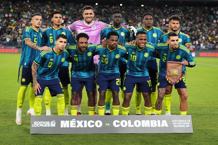 El equipo de Colombia vs. México. (AP)