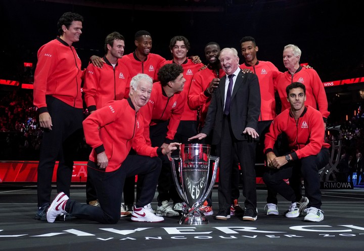 Cerúndolo, campeón en la Laver Cup 2023 (Darryl Dyck/The Canadian Press via AP)