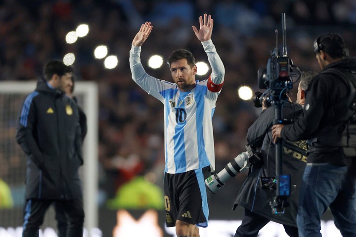 Messi en el Monumental.