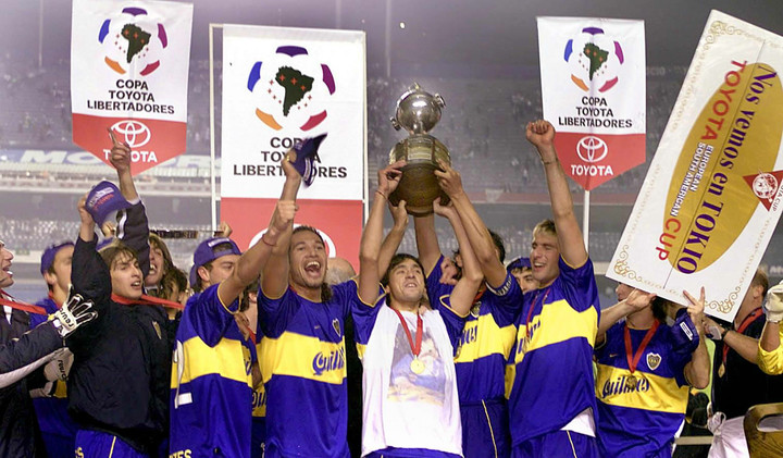 Con el Vasco, Boca campeón de la Libertadores 2000 en el Morumbí.