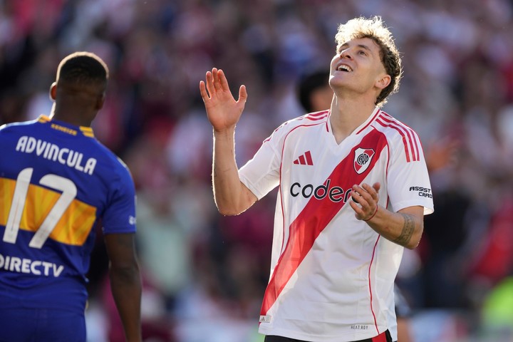 Facundo Colidio en el superclásico. AP.