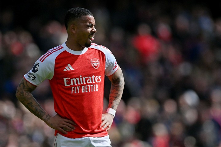 Gabriel Jesús, cuando jugaba en el Arsenal de Inglaterra.