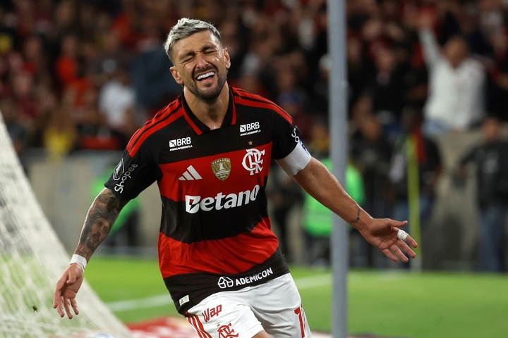 Giorgian de Arrascaeta en el festejo (EFE).