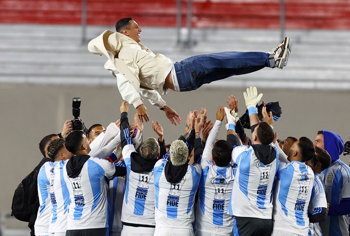 En septiembre de 2024, Angelito también vivió una despedida inolvidable en Núñez (REUTERS).