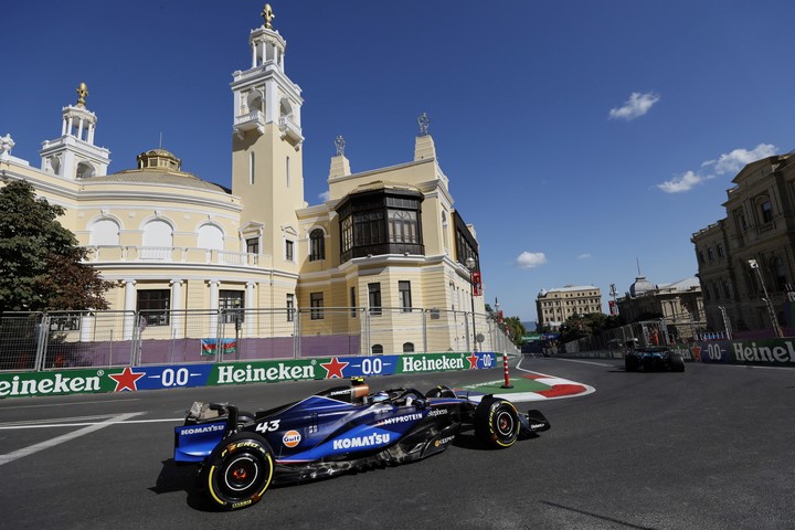 Franco Colapinto con Williams en Azerbaijan (EFE).