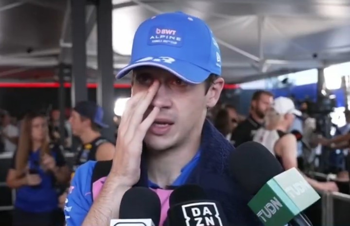 El llanto de Franco Colapinto tras la carrera de la Fórmula 1 en Monza.