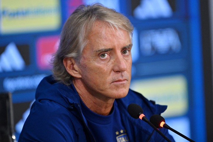 Roberto Mancini en la conferencia de presa del 21 de septiembre de 2026. (REUTER) 