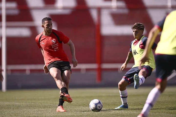 Marcone en el primer amistoso (Foto: Prensa Independiente).