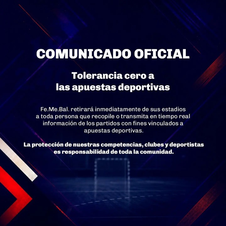El comunicado de Femebal.
