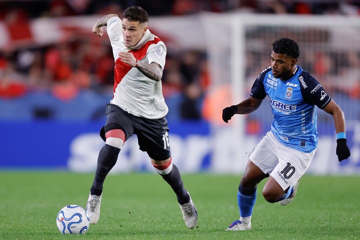 Fabricio Bustos en River. EFE.