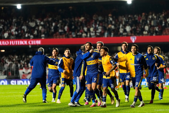 Los festejos de los jugadores.
