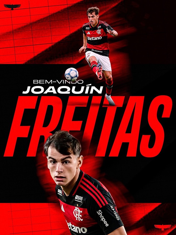 Joaquín Freitas, presentado en el Mengao. Prensa Flamengo.