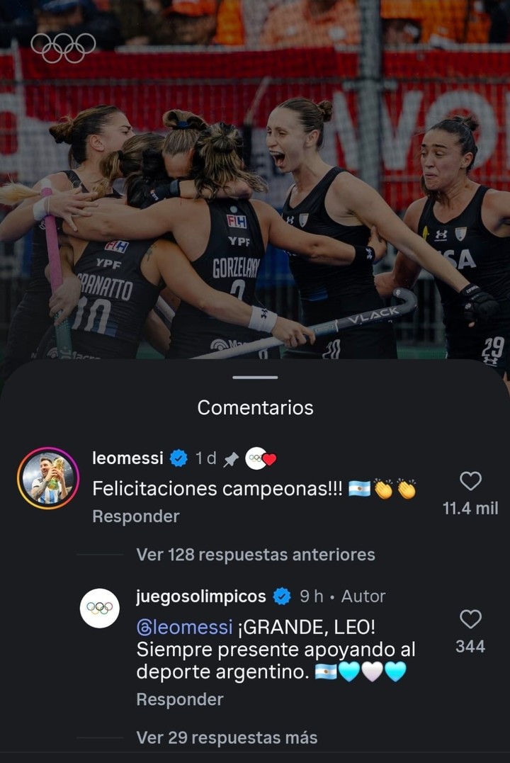 El saludo de Lionel Messi a Las Leonas.