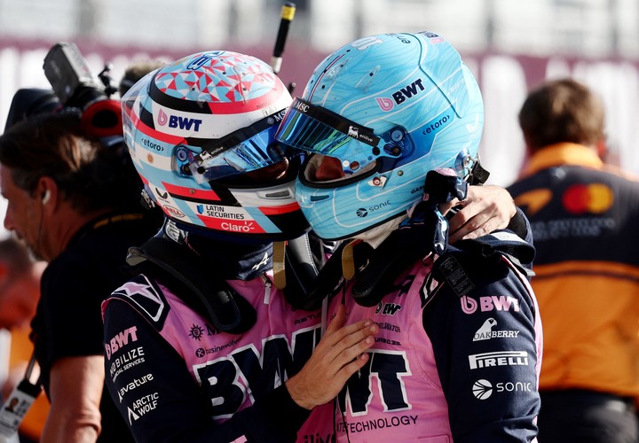 Colapinto felicita a Gasly (Reuters).