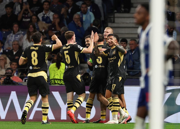 Haaland es el séptimo máximo goleador de la Champions. EFE/EPA/ESTELA SILVA