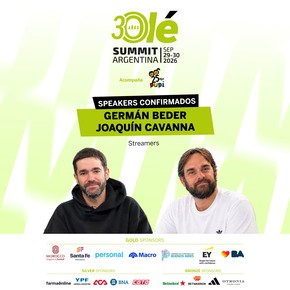 Gran dupla en el Olé Summit 2026: Germán Beder y Joaquín Cavanna