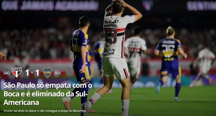 Boca en Globo Esporte.