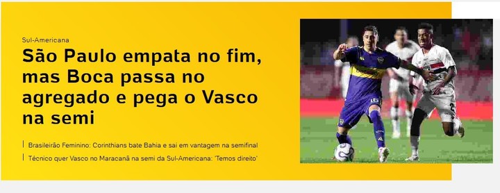 Boca en UOL Esporte.