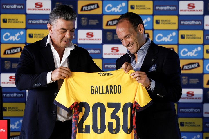 La presentación de Gallardo en Ecuador (EFE).