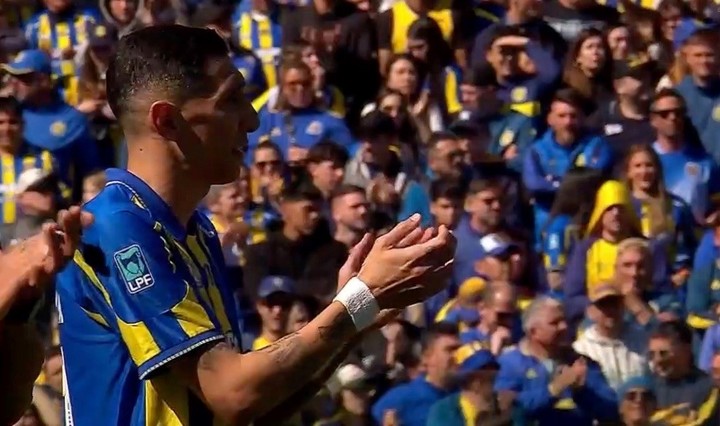 Ángel Di María en el clásico rosarino.
