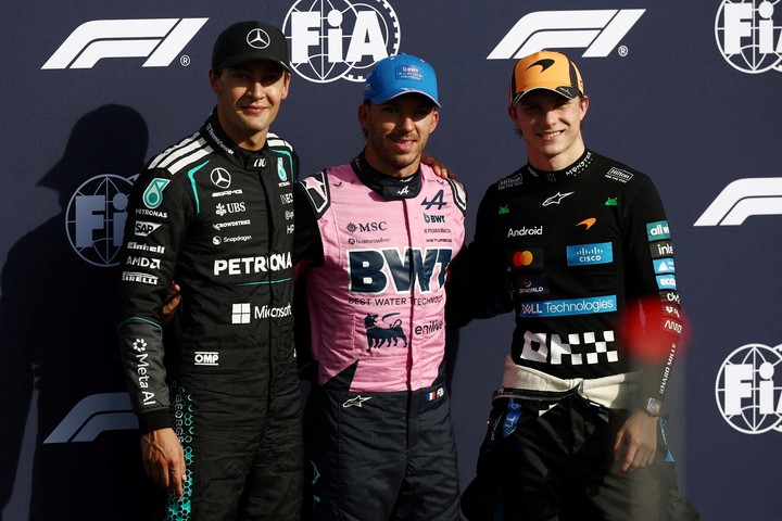 Russell, Gasly y Piastri, los mejores de la qualy en Monza (Reuters).