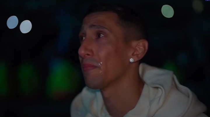 Ángel Di María, entre lágrimas en su despedida de la Selección Argentina.