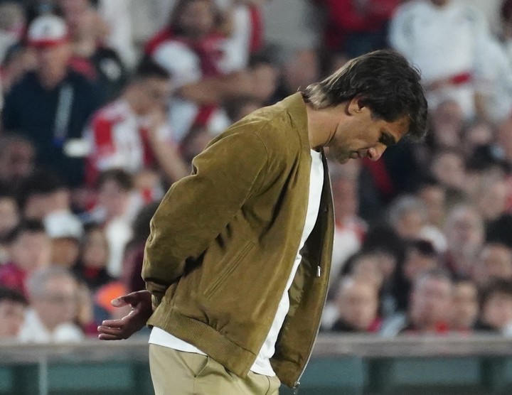 Leonardo Ponzio en el Monumental. Foto: Marcelo Carroll.
