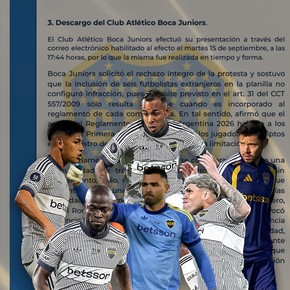 Así fue el descargo que presentó Boca para defenderse de los seis extranjeros ante Vélez