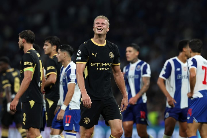 Haaland llegó a los 59 goles en la Champions. EFE/EPA/ESTELA SILVA