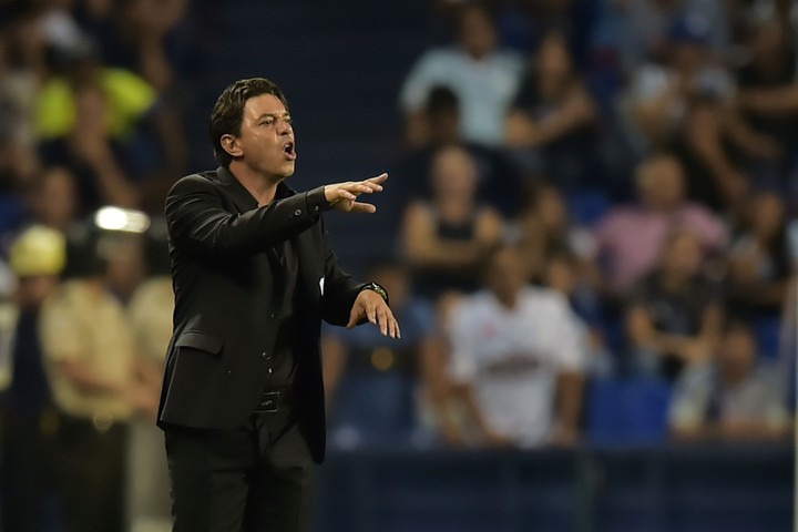 Marcelo Gallardo vs. Emelec. (AFP)