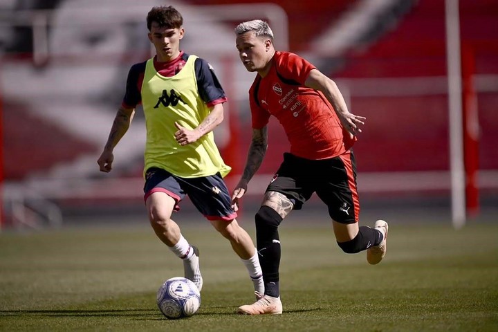 El primer amistoso entre ambos equipos (Foto: Prensa Independiente).