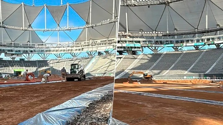 Obras en el Único Diego Armando Maradona.