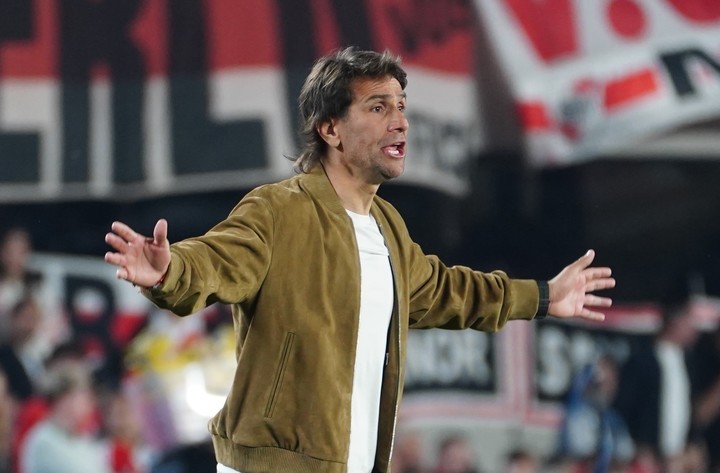 Leonardo Ponzio en el Monumental. Foto: Marcelo Carroll.