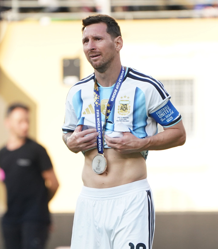 Messi, tras la final de Estados Unidos (Foto Juano Tesone).