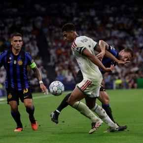 Sin rencores: el abrazo de Bellingham con Lautaro Martínez en Champions luego de lo que pasó en el Mundial