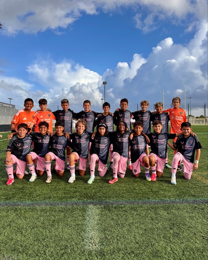 Mateo Messi, campeón con la Sub 12 de Inter Miami. (Foto X/@InterMiamiAcad)