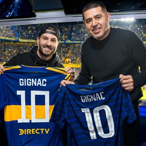 André-Pierre Gignac: un hincha de gala en la Bombonera