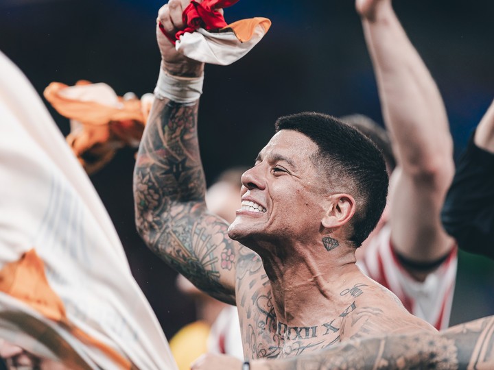Marcos Rojo en la semifinal con Flamengo
(Foto: Instagram).