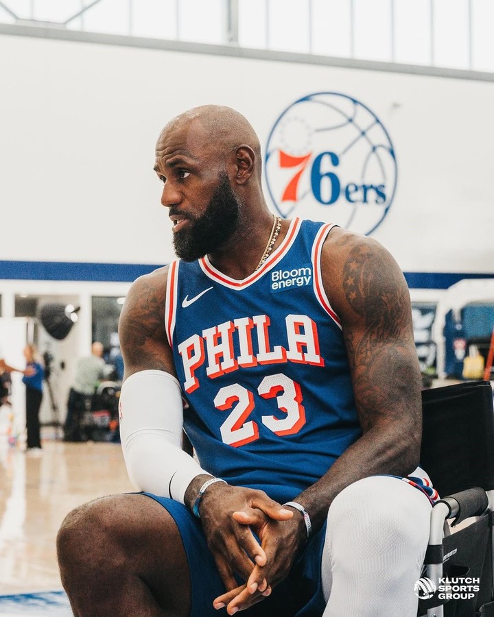 LeBron en las prácticas con Philadelphia (Foto: Instagram @kingjames).
