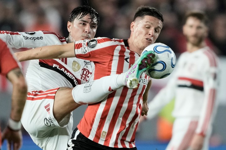 Estudiantes y Flamengo igualaron 0-0 en la ida (AP Photo/Natacha Pisarenko)