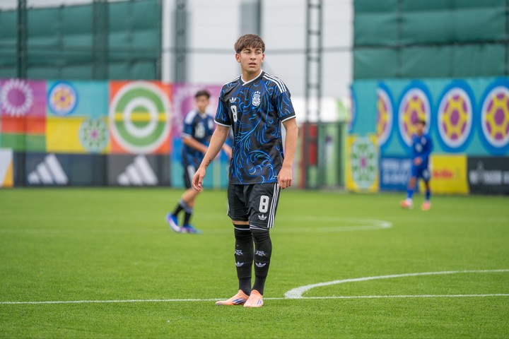 Ezequiel Garfagnoli, de Rosario Central, el goleador de la Selección Argentina en este Mundial Sub 15. (Foto: Prensa Selección Argentina)