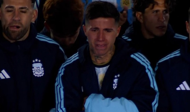 El llanto de Enzo Fernández.