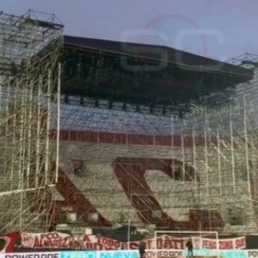Huracán enfrenta a Gimnasia ¡con un escenario atrás de uno de los arcos!