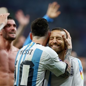 El llamativo rol del Papu Gómez durante la despedida de Lionel Messi de la Selección Argentina