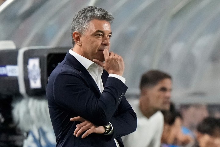 Ecuador head coach Marcelo Gallardo watces during the international friendly soccer match between South Korea and Ecuador in Suwon, South Korea, Thursday, Sept. 24, 2026. (AP Photo/Ahn Young-joon)