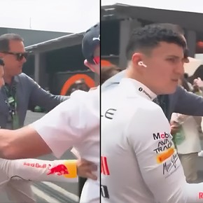 La reprochable reacción de Isack Hadjar con un hincha en la F1: empujón y bronca en México
