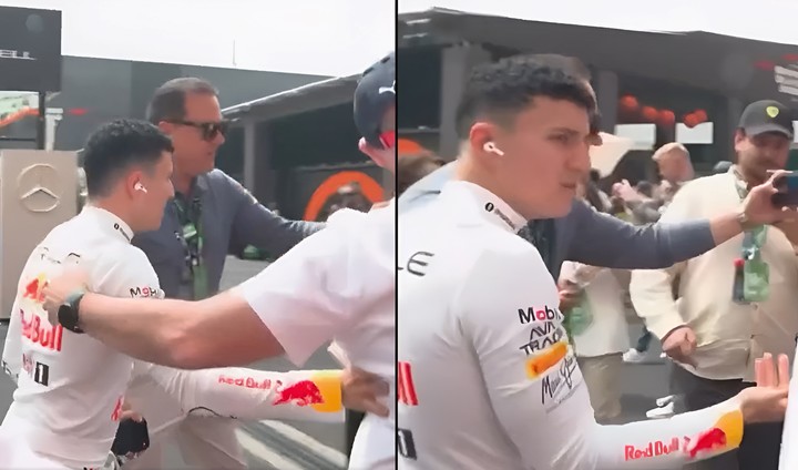 Isack Hadjar se enojó con un fanático y lo empujó durante el GP de México.