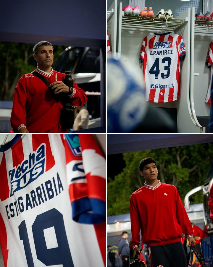 Unión llegó a la Bombonera y está listo para el partido ante Boca.