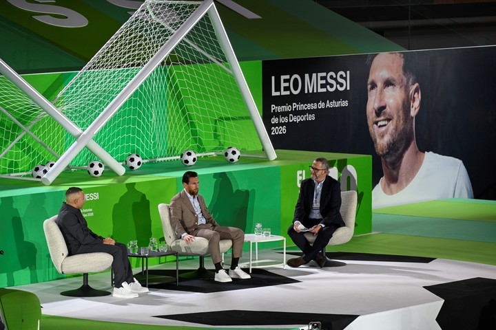 Messi en el Palacio de Deportes de Oviedo (EFE). 